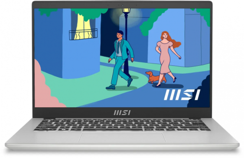 MSI Ноутбук MSI Modern 14 C12MO-1086XRU 9S7-14J111-1086, 14", IPS, Intel Core i3 1215U 1.2ГГц, 6-ядерный, 16ГБ DDR4, 512ГБ SSD, Intel UHD Graphics, Free DOS, серебристый