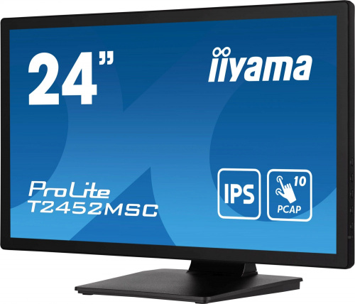 Монитор Iiyama 23.8" FHD IPS LED ProLite T2452MSC-B1 Touch черный фото 3