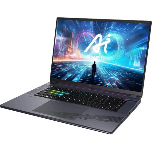 Ноутбук Gigabyte AORUS 16X, 16" (2560x1600) IPS 165 Гц/Intel Core i7-13650HX/16 ГБ DDR5/1024 ГБ SSD/NVIDIA GeForce RTX 4060 для ноутбуков (8 Гб)/Без системы, Серый (9KG-43KZC54SD) фото 2