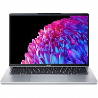 ACER Ноутбук Acer Swift Go SFG14-73-77U8, 14" (2880x1800) IPS/Intel Core Ultra 7 155H/16 ГБ DDR5/1024 ГБ SSD/Intel Arc Graphics/Windows 11 Home, Серебристый (NX.KV4CD.001)