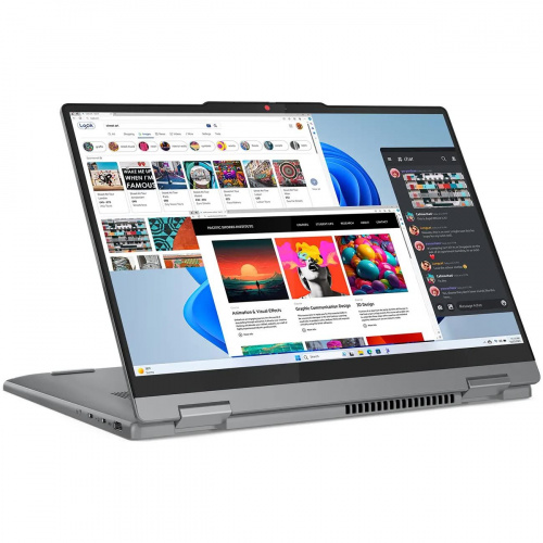 LENOVO Ноутбук Lenovo IdeaPad 5 2-in-1 14AHP9, 14" (1920x1200) IPS/AMD Ryzen 5 8645HS/16 ГБ LPDDR5X/512 ГБ SSD/AMD Radeon Graphics/Без системы, Серый (83DR005RRK) фото 4