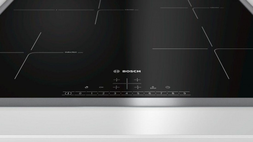 Индукционная варочная панель Bosch PIF645FB1E, цвет панели черный, цвет рамки серебристый фото 2