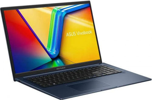 ASUS Ноутбук ASUS Vivobook 17X X1704ZA-AU342, 17.3" (1920x1080) IPS/Intel Core i7-1255U/16ГБ DDR4/512ГБ SSD/Iris Xe Graphics/Без ОС, синий (90NB10F2-M00DE0) фото 3