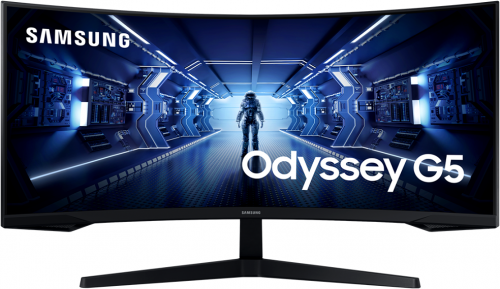 Монитор Samsung 34" Odyssey G5 C34G55TWWI 3440x1440 VA LED 165Гц 4ms FreeSync Premium HDMI DisplayPort фото 2