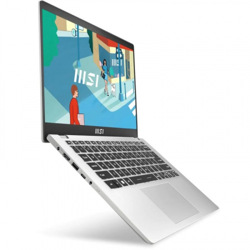 MSI Ноутбук MSI Modern 14, 14" (1920x1080) IPS/Intel Core i5-1335U/16ГБ DDR4/512ГБ SSD/Iris Xe Graphics/Win 11 Pro, серебристый (9S7-14J111-1088) фото 5