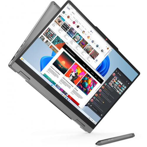 LENOVO Ноутбук Lenovo IdeaPad 5 2-in-1 14AHP9, 14" (1920x1200) OLED/AMD Ryzen 7 8845HS/16 ГБ LPDDR5X/512 ГБ SSD/AMD Radeon Graphics/Без системы, Серый (83DR005NRK) фото 4