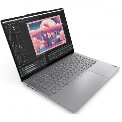 LENOVO Ноутбук Lenovo Yoga Pro 7 14AHP9, 14.5" (3072x1920) IPS 120 Гц/AMD Ryzen 7 8845HS/16 ГБ LPDDR5X/1024 ГБ SSD/NVIDIA GeForce RTX 3050 (6 Гб)/Windows 11 Home, Серый (83E3001NRU) фото 2