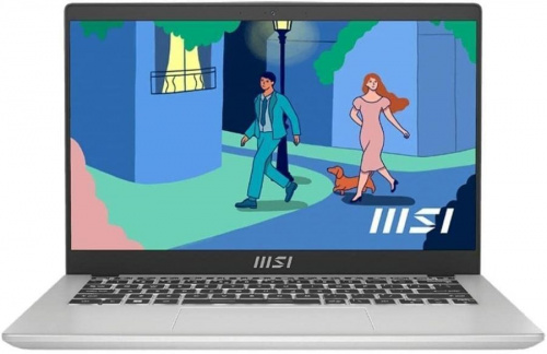 MSI Ноутбук MSI Modern 14 C12M-240XRU, 14" (1920x1080) IPS/Intel Core i5-1235U/8ГБ DDR4/512ГБ SSD/Iris Xe Graphics/Без ОС, серебристый [9S7-14J111-240]