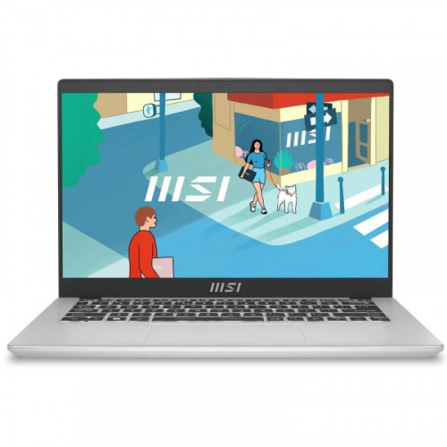 MSI Ноутбук MSI Modern 14, 14" (1920x1080) IPS/Intel Core i5-1335U/16ГБ DDR4/512ГБ SSD/Iris Xe Graphics/Win 11 Pro, серебристый (9S7-14J111-1088)