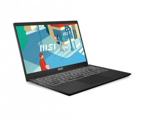 MSI Ноутбук MSI Modern 15H, 15.6" (1920x1080) IPS/Intel Core i7-13700H/16ГБ DDR4/512ГБ SSD/Iris Xe Graphics/Без ОС, черный (9S7-15H411-097) фото 2