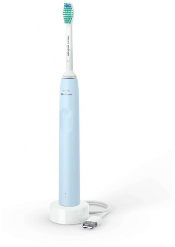 Звуковая зубная щетка Philips Sonicare 2100 Series HX3651, голубой фото 2