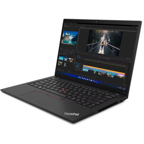 LENOVO Ноутбук Lenovo ThinkPad T14 G3, 14" (2240x1400) IPS/Intel Core i7-1270P/16ГБ DDR4/512ГБ SSD/Iris Xe Graphics/Win 11 Pro, черный (21AHA0G0US) фото 4