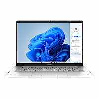 Ноутбук ASUS Zenbook 14 OLED UX3405MA-QD488W, 14" (1920x1200) OLED/Intel Ultra 7 155H/16ГБ LPDDR5X/1ТБ SSD/Arc Graphics/Win 11 Home, серебристый (90NB11R2-M00SS0)