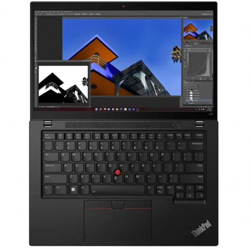 LENOVO Ноутбук Lenovo ThinkPad T14 G4, 14" (2240x1400) IPS/Intel Core i7-1360P/16 ГБ/512 ГБ SSD/Intel Iris Xe Graphics/Windows 11 Pro, Черный (21HDA05MCD_PRO) фото 2