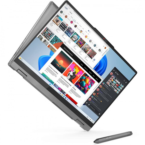 LENOVO Ноутбук Lenovo IdeaPad 5 2-in-1 16IRU9, 16" (2048x1280) OLED/Intel Core 7 150U/16 ГБ LPDDR5X/512 ГБ SSD/Intel Graphics/Без системы, Серый (83DU0042RK) фото 4