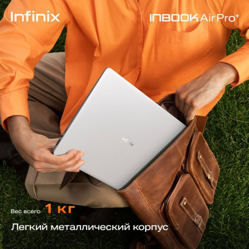 INFINIX Ноутбук Infinix Inbook Air Pro+ XL434, 14" (2880x1800) OLED 120 Гц/Intel Core i7-1355U/16 ГБ LPDDR4X/1024 ГБ SSD/Intel Iris Xe Graphics/Windows 11 Home, Серебристый (71008302034) фото 4