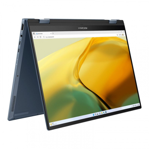 ASUS Ноутбук ASUS Zenbook 14 Flip OLED UP3404VA-KN026W, 14" (2880x1800) OLED 90Гц сенсорный/Intel Core i7-1360P/16ГБ DDR5/1ТБ SSD/Iris Xe Graphics/Windows 11 Home, синий (90NB10E2-M002A0) фото 3