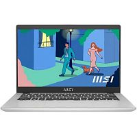 MSI Ноутбук MSI Modern 14 C12MО-688RU, 14" (1920x1080) IPS/Intel Core i7-1255U/16ГБ DDR4/512ГБ SSD/Iris Xe Graphics/Windows 11 Pro, серебристый (9S7-14J111-688)