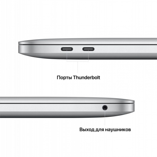 APPLE Ноутбук Apple MacBook Pro 13 2022, 13.3" (2560x1600) Retina/Apple M2/8ГБ DDR5/256ГБ SSD/M2 10-core GPU/MacOS/Блок питания EU, серебристый (MNEP3_RUSG) фото 2