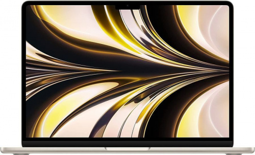 APPLE Ноутбук Apple MacBook Air 13 2022, 13.6" (2560x1664) Retina IPS/Apple M2/8ГБ/512ГБ SSD/M2 10-core GPU/MacOS/Блок питания EU, сияющая звезда (MLY23_RUSG)