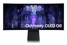 Монитор Samsung 34" Odyssey OLED G8 S34BG850SI 3440x1440 175Гц 0,1ms Curved FreeSync Premium micro HDMI miniDP USB-C