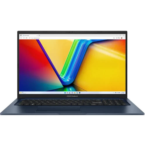 Ноутбук ASUS Vivobook 17 X1704VA-AU473, 17.3" (1920x1080) IPS/Intel Core i7-1355U/16 ГБ/512 ГБ SSD/Intel Iris Xe Graphics/Без системы, Синий (90NB10V2-M00FT0)