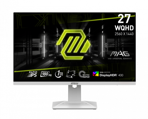 Монитор 27" MSI MAG 274QRFW IPS, 2560x1440 (16:9), 400кд/м2, 180 Гц, 1 мс, 178°/178°, HDMI, DisplayPort, белый 9S6-3CC29H-277 фото 5