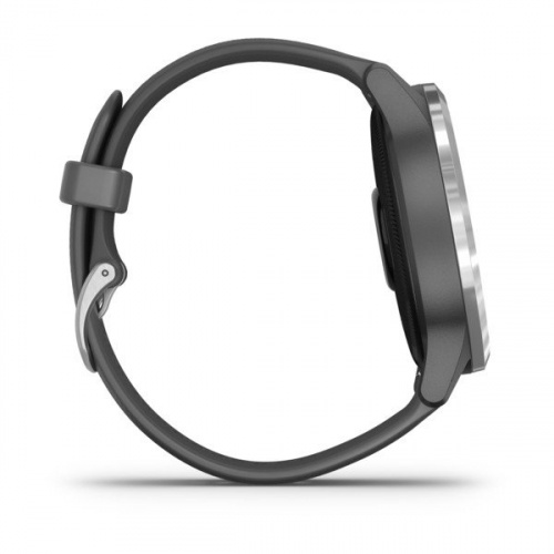 Умные часы Garmin Vivoactive 4 Wi-Fi NFC, 45 мм серебристый/серый фото 3