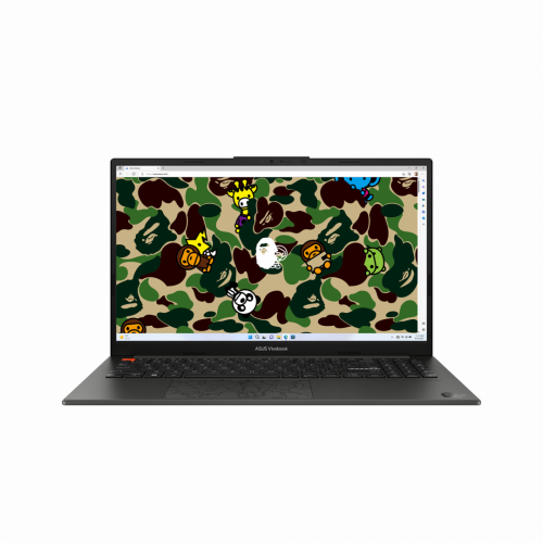 ASUS Ноутбук ASUS Vivobook S 15 K5504VA-MA343W BAPE Edition, 15.6" WQHD+ OLED 120Гц/Intel Core i9-13900H/16ГБ/1ТБ SSD/Iris Xe Graphics/Win 11H, черный (90NB0ZK5-M00L10)