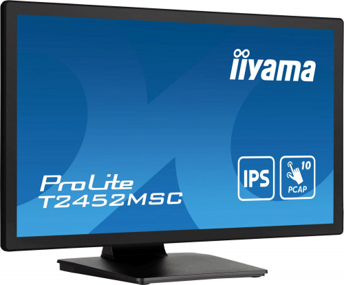 Монитор Iiyama 23.8" FHD IPS LED ProLite T2452MSC-B1 Touch черный фото 2