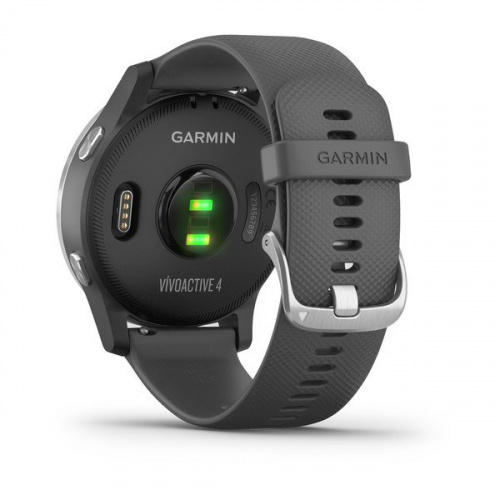 Умные часы Garmin Vivoactive 4 Wi-Fi NFC, 45 мм серебристый/серый фото 8