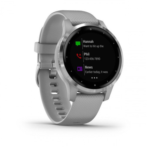 Умные часы Garmin Vivoactive 4s Wi-Fi 40 мм, серебристый/серый фото 3