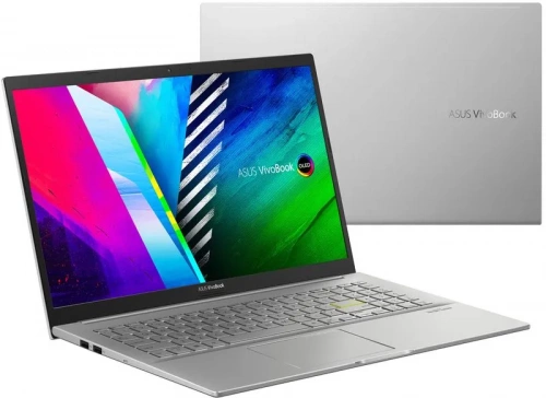 ASUS Ноутбук ASUS VivoBook S15 OLED 15.6" S513EQ-L1758W, Intel Core i7-1165G7 (2.8 ГГц), RAM 8 ГБ, SSD 512 ГБ, NVIDIA GeForce MX350 (2 ГБ), Windows Home, (90NB0SK2-M00H50), Серый