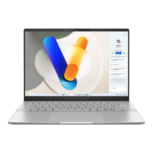 Ноутбук ASUS VivoBook S 14 OLED M5406WA-PP086W, 14" (2880x1800) OLED 120 Гц/AMD Ryzen AI 9 HX 370/32 ГБ LPDDR5X/1024 ГБ SSD/AMD Radeon Graphics/Windows 11 Home, Серебристый (90NB14P1-M004N0)