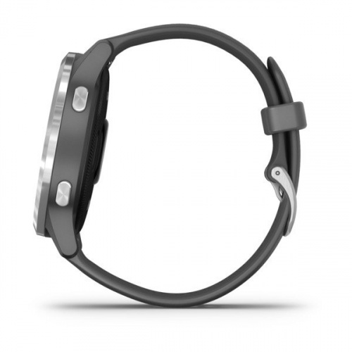 Умные часы Garmin Vivoactive 4 Wi-Fi NFC, 45 мм серебристый/серый фото 2