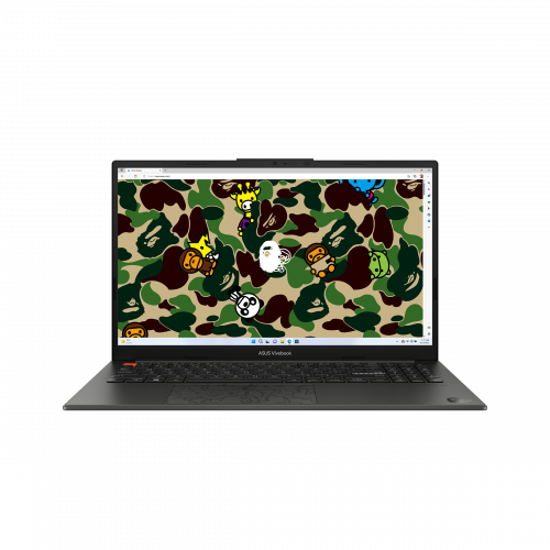 ASUS Ноутбук ASUS Vivobook S 15 K5504VA-MA343W BAPE Edition, 15.6" WQHD+ OLED 120Гц/Intel Core i9-13900H/16ГБ/1ТБ SSD/Iris Xe Graphics/Win 11H, черный (90NB0ZK5-M00L10) фото 2