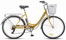 Городской велосипед STELS Pilot 850 26 Z010 (2020) бронзовый + корзина (требует финальной сборки)
